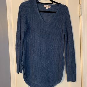 Blue Sweater with Criss-Cross details
